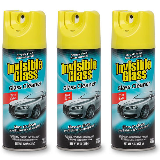 Picture of Invisible Glass 91163-3PK 15-Ounce Cleaner for Auto and Home for a Streak-Free Shine, Deep-Cleaning Foaming Action, Safe for Tinted and Non-Tinted Windows, Ammonia Free Foam Glass Cleaner, Pack of 3