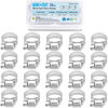 Picture of TICONN 20PCS Hose Clamp Set - 3/8''-5/8'' 304 Stainless Steel Worm Gear Hose Clamps for Pipe, Intercooler, Plumbing, Tube and Fuel Line