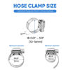 Picture of TICONN 20PCS Hose Clamp Set - 3/8''-5/8'' 304 Stainless Steel Worm Gear Hose Clamps for Pipe, Intercooler, Plumbing, Tube and Fuel Line