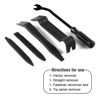 Picture of LivTee 5 pcs Auto Trim Removal Tool Kit, No Scratch Plastic Pry Tool Kit - Interior Door Panel Clip Fastener Removal Set for Vehicle Dash Radio Audio Installer (Black)