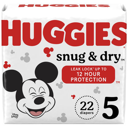 Picture of Huggies Snug & Dry Baby Diapers, Size 5 (27+ lbs), 22 Ct