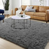 Picture of Gray Area Rug for Living Room,6'X9',Fluffy Shag Rug for Bedroom,Furry Carpet for Kids Room,Shaggy Throw Rug for Dorm Room,Fuzzy Plush Rug,Grey Carpet,Rectangle,Cute Room Decor for Baby