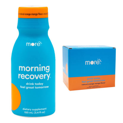 Picture of Morning Recovery Electrolyte, Milk Thistle Drink Proprietary Formulation to Hydrate While Drinking for Morning Recovery, Highly Soluble Liquid DHM, Orange Mango, Pack of 6