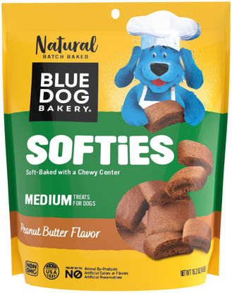 Picture of Blue Dog Bakery Natural Dog Treats, Softies, Peanut Butter Flavor, 16.2oz Bag, 1 Bag