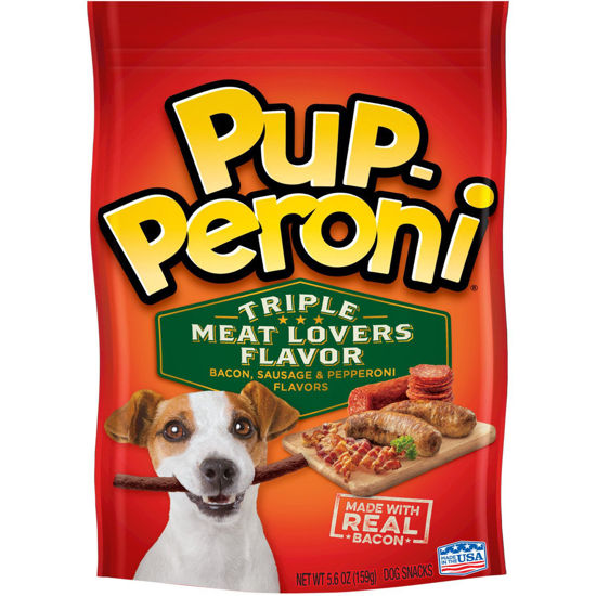 Picture of Pup-Peroni Original Triple Meat Lovers Flavor Dog Snacks, 5.6-Ounce (Pack of 8)