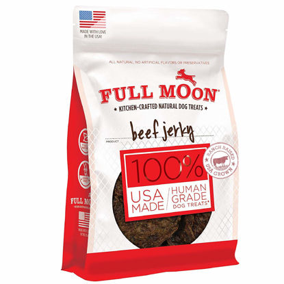 Picture of Full Moon Beef Jerky Healthy All Natural Dog Treats Human Grade Made in USA Grain Free 11 oz