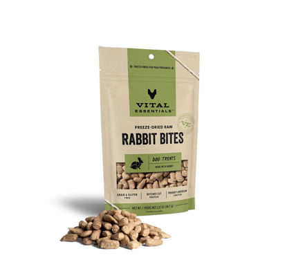 Picture of Vital Essentials Freeze Dried Dog Treats, Single Ingredient Raw Rabbit Treats for Dogs 2.0oz