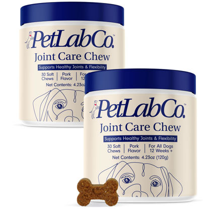 Picture of Petlab Co. Joint Care Chews - High Levels of Glucosamine for Dogs, Green Lipped Mussels, Omega 3 and Turmeric - Dog Hip and Joint Supplement to Actively Support Mobility (Value 2 Pack)