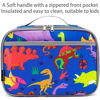 Picture of FlowFly Kids Lunch box Insulated Soft Bag Mini Cooler Back to School Thermal Meal Tote Kit for Girls, Boys, Dinosaur