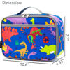 Picture of FlowFly Kids Lunch box Insulated Soft Bag Mini Cooler Back to School Thermal Meal Tote Kit for Girls, Boys, Dinosaur