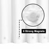 Picture of Barossa Design Extra Long Shower Curtain Liner with 6 Magnets - 72" x 84" XL White Waterproof PEVA Shower Liner for Bathroom, PVC Free, Metal Grommets - White, 72x84