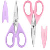 Picture of Kitchen Shears, iBayam Kitchen Scissors Heavy Duty Meat Scissors Poultry Shears, Dishwasher Safe Food Cooking Scissors All Purpose Stainless Steel Utility Scissors, 2-Pack, Pastel Pink, Soft Purple