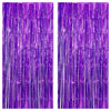 Picture of KatchOn, XtraLarge Purple Foil Fringe Curtain - 8x6.4 Feet Pack of 2, Purple Party Decorations | Purple Backdrop Curtain, Mermaid Birthday Decorations | Purple Streamers, Purple Birthday Decorations