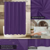 Picture of ALYVIA SPRING Royal Purple Fabric Shower Curtain Liner Waterproof - Soft & Light-Weight Cloth Shower Liner with 3 Magnets, Hotel Quality & Machine Washable - Standard Size 72x72, Purple