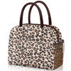 Picture of Lunch Bag Lunch Box for Women Men Reusable Insulated Lunch Tote Bag,Leakproof Thermal Cooler Sack Food Handbags Case High Capacity forTravel Work School Picnic-Leopard print