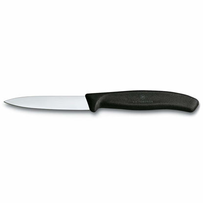 Picture of Victorinox 3.25 Inch Swiss Classic Knife with Straight Edge, Spear Point, Black, 3.25" Paring