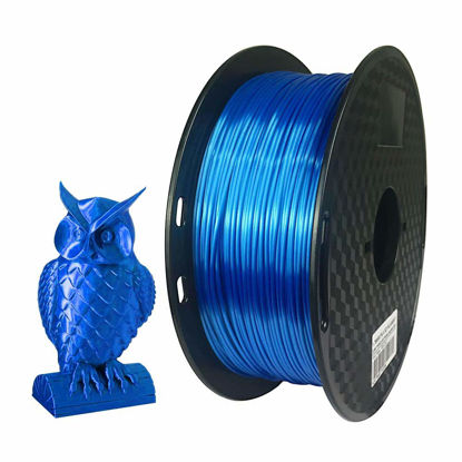 Picture of Silk Sapphire Blue PLA 3D Printer Filament 1.75 mm 1KG 2.2 LBS Spool 3D Printing Material Shine Silky Shiny Metallic Metal CC3D PLA Filament