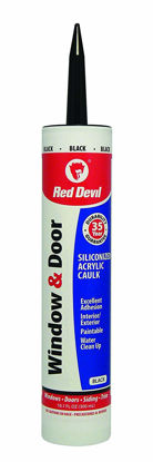 Picture of Red Devil 84650 Window & Door Siliconized Acrylic Caulk 10.1 oz Black 1 Pack