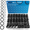 Picture of TWCC 24 Size Rubber O Ring Set, 880 PCS Black Small O Rings Assortment Kits,Assorted Metric Sealing Washer for Automobiles Plumbing Faucet Water Air or Gas Repair