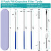 Picture of 8 Piece Capsule Filling Machine Kits for Empty Pill Capsules Filler, Home & Lab Supplies - Micro Tiny Spoon Spatula, Lab Scoop Filling Tray, Herb Powder Tamper Tool, Gel Capsules Size #000 00 0 1 2 3