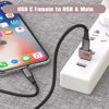 Picture of Basesailor USB to USB C Adapter 2 Pack,Type C Female to A Male Cable Converter for Apple Watch Ultra iWatch Series 7 8,iPhone 14 13 12 11 Pro Max Mini,AirPods,iPad 9 Air 4 5,Samsung Galaxy S20 S21 S22