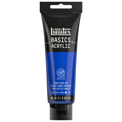 Picture of Liquitex BASICS Acrylic Paint, 118ml (4-oz) Tube, Cobalt Blue Hue