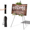 Picture of JNZYB Easel Stand for Display Wedding Sign & Poster - 63 Inches Tall Easle for Display Holder - Portable Collapsable Poster Easel - Floor Adjustable Metal Painting Easels Tripod Black