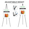 Picture of JNZYB Easel Stand for Display Wedding Sign & Poster - 63 Inches Tall Easle for Display Holder - Portable Collapsable Poster Easel - Floor Adjustable Metal Painting Easels Tripod Black