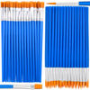 Picture of Small Paint Brushes Bulk, Anezus 50 Pcs Flat Tip Paint Brushes with Round Acrylic Paint Brushes Set Craft Brushes for Kids Classroom Acrylic Watercolor Canvas Face Painting Touch Up