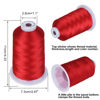 Picture of Simthread Embroidery Thread 5500 Yards Red 800, 40wt 100% Polyester for Brother, Babylock, Janome, Singer, Pfaff, Husqvarna, Bernina Machine