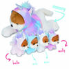 Picture of PixieCrush Dog Stuffed Animal - Mama Puppy and 4 Babies Dressed in Removable Rainbow Unicorn Hoodie - Soft and Snuggly Stuffed Puppy Ideal for Hugging and Cuddling