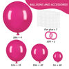 Picture of RUBFAC 129pcs Hot Pink Balloons Latex Balloons Different Sizes 18 12 10 5 Inch Party Balloon Kit for Valentine's Day Birthday Baby Shower Wedding Princess Theme Party Decoration