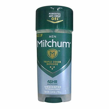 Picture of Mitchum Advanced Control Unscented Gel, Anti-Perspirant & Deodarant 3.4 oz (Pack of 5)