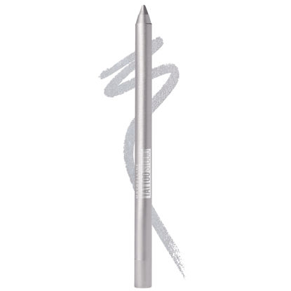 Picture of Maybelline TattooStudio Long-Lasting Sharpenable Eyeliner Pencil, Glide on Smooth Gel Pigments with 36 Hour Wear, Waterproof, Sparkling Silver, 1 Count