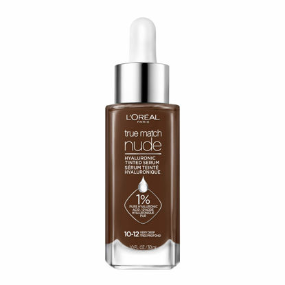 Picture of L’Oréal Paris True Match Nude Hyaluronic Tinted Serum Foundation with 1% Hyaluronic acid, Very Deep 10-12, 1 fl. oz.