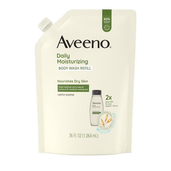 Picture of Aveeno Daily Moisturizing Body Wash, Soothing Oat, Refill, 36 Fl. Oz