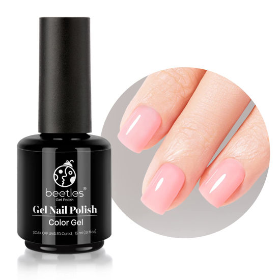 Picture of Beetles Neutral Gel Nail Polish 15ml Nude Color Natural Gel Polish Soft Pink Translucent Soak Off LED Nail Lamp Gel Polish Nail Art Gel 0.5Oz