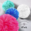 Picture of Loofah Sponge Bath Sponge for Women Men 4 Pack (Blue Red Green White)