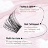 Picture of Lash Clusters 180 Pcs Cluster Lashes DIY Individual Lashes Fluffy Cluster Eyelash Extension Eyelash and Mirror 2 in 1 Easy to Apply at home Lashes (Tender,D-10-16mix)