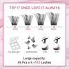 Picture of Lash Clusters 180 Pcs Cluster Lashes DIY Individual Lashes Fluffy Cluster Eyelash Extension Eyelash and Mirror 2 in 1 Easy to Apply at home Lashes (Tender,D-10-16mix)