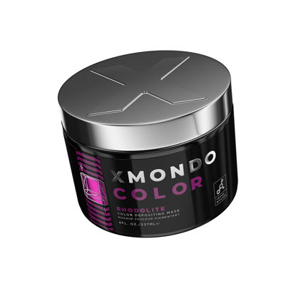 Picture of XMONDO Color Rhodolite Color Depositing Mask & Semi Permanent Pink Hair Dye | Vegan Formula Hair Color with Bond BoostingTechnology & Hyaluronic Acid to Nourish, Revitalize & Repair, 8 Fl Oz 1-Pack