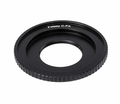 Picture of Fotasy 16mm C Mount lens to Fuji X Adapter, Cine Movie Lens to Fujifilm X Mount Adapter, Compatible with Fujifilm X-Mount Cameras X-Pro2 X-E2 X-E3 X-A5 X-M1 X-T1 X-T2 XT3 X-T10 X-T20 X-T30 X-H1