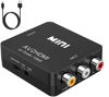 Picture of BD&M AV to HDMI Converter, RCA to HDMI, 1080P Mini RCA Composite CVBS Video Audio Converter Adapter Support PAL/NTSC for TV/PC/ PS3/ STB/Xbox VHS/VCR/Blue-Ray DVD Players - Black