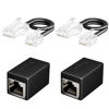Picture of Uvital Phone Jack to Ethernet Adapter, RJ11 to RJ45 Adapter, RJ45 Female to RJ11 Male for Landline Telephone, with RJ45 to RJ11 Cable (Black,2 Pack)