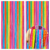 Picture of KatchOn, Sparkling Rainbow Fringe Curtain - 6.4x8 Feet, Pack of 2 | Sparkling Rainbow Foil Curtain for Rainbow Baby Shower Decorations | Rainbow Metallic Streamers for Birthday, Pride Decorations