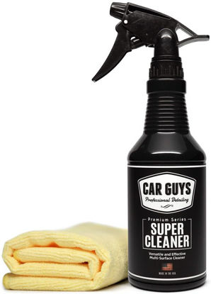 Picture of CAR GUYS Super Cleaner | Effective Car Interior Cleaner | Leather Car Seat Cleaner | Stain Remover for Carpet, Upholstery, Fabric, and Much More! | 18 Oz Kit