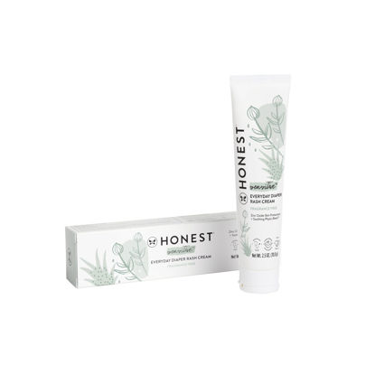 Picture of The Honest Company Organic Baby Diaper Rash Cream | Moisturizing + Calming Zinc Oxide Ointment | NSF Certified, Cruelty Free | 2.5 oz