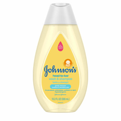 Picture of Johnson's Head-to-Toe Gentle Baby Body Wash & Shampoo, Tear-Free, Sulfate-Free & Hypoallergenic Bath Wash & Shampoo for Baby's Sensitive Skin & Hair, Washes Away 99.9% of Germs 10.2 fl. oz