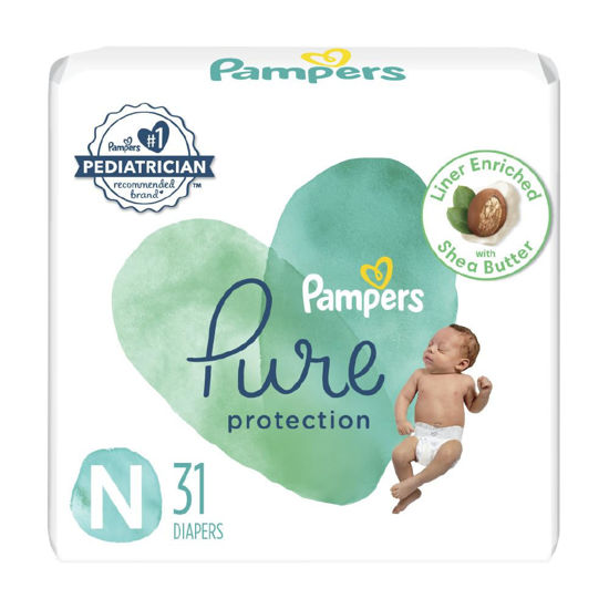 Picture of Diapers Size 0, 31 Count - Pampers Pure Protection Disposable Diapers