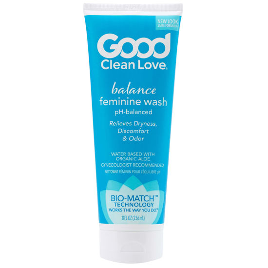 Picture of Good Clean Love Balance Moisturizing Wash, pH-Balanced Vaginal Soap for Women with Natural Ingredients, Gentle Cleansing Feminine Hygiene Product, Relieves Dryness & Reduces Odor, 8 Oz